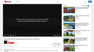 
                            1. Minecraft Tutorial: Automatic Nether Portal On/Off Switch - YouTube