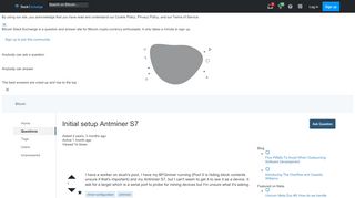 
                            2. miner configuration - Initial setup Antminer S7 - Bitcoin Stack ...