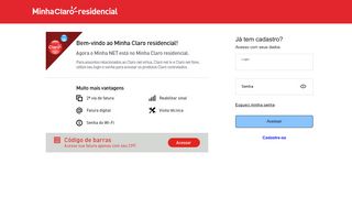 
                            7. Minha Claro residencial - Login