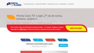 
                            9. Minha Claro TV: Login, 2ª Via e promoções de TV