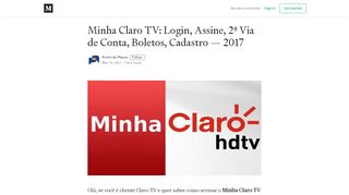 
                            5. Minha Claro TV: Login, Assine, 2ª Via de Conta, Boletos, …