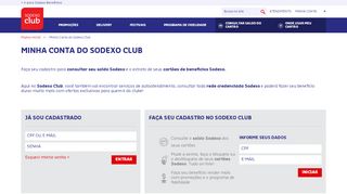 
                            9. Minha Conta do Sodexo Club - Sodexo Benefícios