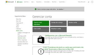 
                            7. Minha conta : Gerenciar conta - Xbox Live and Billing Support