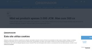 
                            8. Mini vai produzir apenas 3.000 JCW. Mas com 300 cv ...