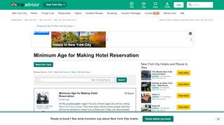 
                            2. Minimum Age for Making Hotel Reservation - New York City Forum ...