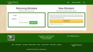 
                            6. Minister Login - Get Ordained