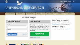 
                            8. Minister Login - Universal Life Church