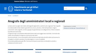 
                            4. Ministero dell'Interno - Anagrafe degli Amministratori Locali e ...