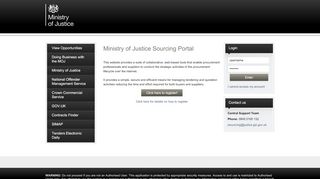 
                            1. Ministry of Justice Sourcing Portal
