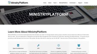 
                            3. MinistryPlatform - Think Ministry