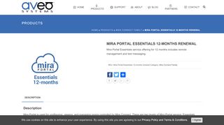 
                            3. Mira Portal Essentials 12-months renewal - Aveo Systems