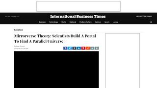 
                            4. Mirrorverse Theory: Scientists Build A Portal To Find A Parallel Universe