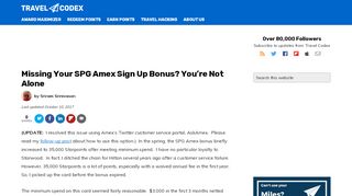 
                            9. Missing Your SPG Amex Sign Up Bonus? You’re …