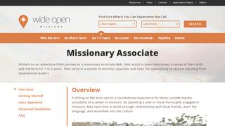 
                            6. Missionary Associate | Wide Open Missions