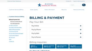 
                            7. Missouri > Customer Service & Billing > Billing & Payment Info