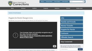 
                            1. Missouri Department of Corrections: Home page