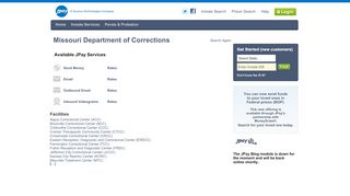 
                            3. Missouri Department of Corrections - JPay