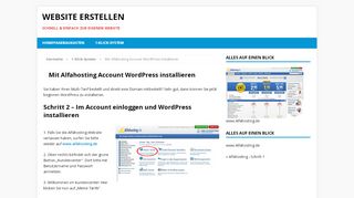 
                            7. Mit Alfahosting Account Wordpress installieren - …