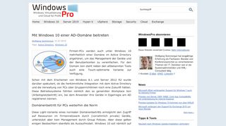 
                            1. Mit Windows 10 einer AD-Domäne beitreten | WindowsPro