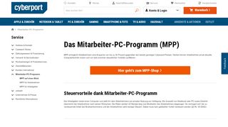 
                            2. Mitarbeiter-PC-Programm (MPP): Das Wichtigste ... - Cyberport