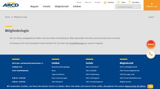 
                            1. Mitglieder-Login - ARCD