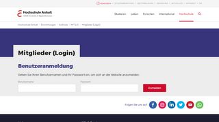 
                            2. Mitglieder (Login) | Hochschule Anhalt