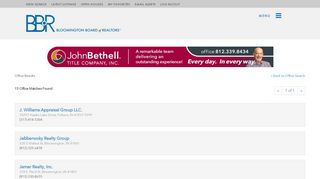 
                            9. MLS Portal Office List – Bloomington Board of Realtors®