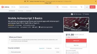 
                            2. Mobile Actionscript 3 Basics | Udemy