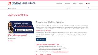 
                            5. Mobile and Online Banking at Newtown Savings Bank