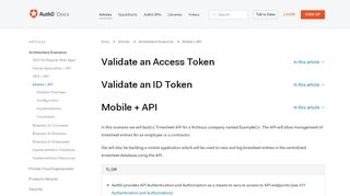 
                            8. Mobile + API - Auth0