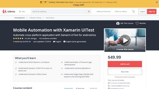 
                            1. Mobile Automation with Xamarin UITest | Udemy