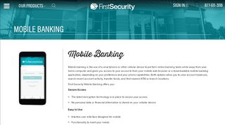 
                            2. Mobile Banking | First Security Bank