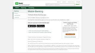 
                            5. Mobile Banking | TD Bank