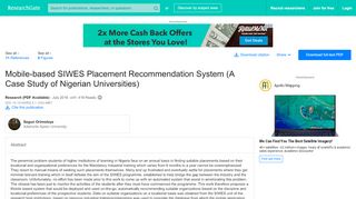 
                            4. Mobile-based SIWES Placement Recommendation ... - ResearchGate