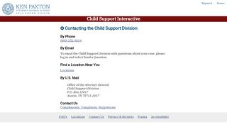 
                            4. Mobile CSI contact us - Child Support Interactive