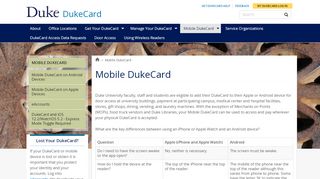 
                            6. Mobile DukeCard | DukeCard | Duke