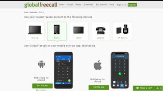 
                            4. Mobile - GlobalFreecall