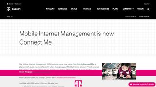 
                            4. Mobile Internet Management is now Connect Me - T-Mobile Support