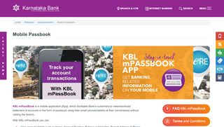 
                            4. Mobile Passbook | Karnataka Bank