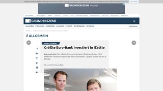 
                            3. Mobile Payment: Größte Euro-Bank investiert in iZettle ...