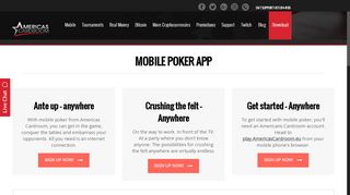 
                            2. Mobile Poker App - Americas Cardroom