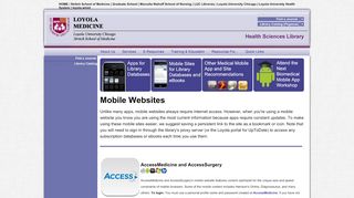 
                            5. Mobile Sites - Loyola University Health Sciences Library