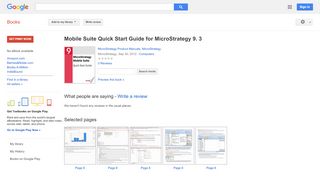 
                            9. Mobile Suite Quick Start Guide for MicroStrategy 9. 3