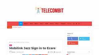 
                            11. Mobilink Jazz Sign in to Ecare - TelecomBit