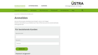 
                            2. Mobilitaetsshop - Shop LoginÜSTRA ... - shop.uestra.de