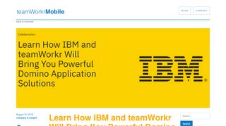 
                            4. Mobilize your IBM Notes apps with teamWorkrMobile