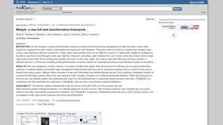 
                            3. Mobyle: a new full web bioinformatics framework. - NCBI
