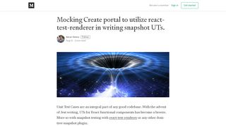 
                            5. Mocking Create portal to utilize react-test-renderer in writing snapshot ...