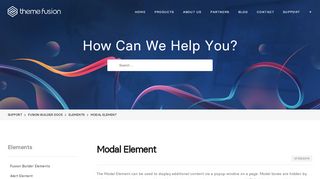 
                            2. Modal Element - ThemeFusion