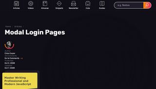 
                            2. Modal Login Pages | CSS-Tricks
